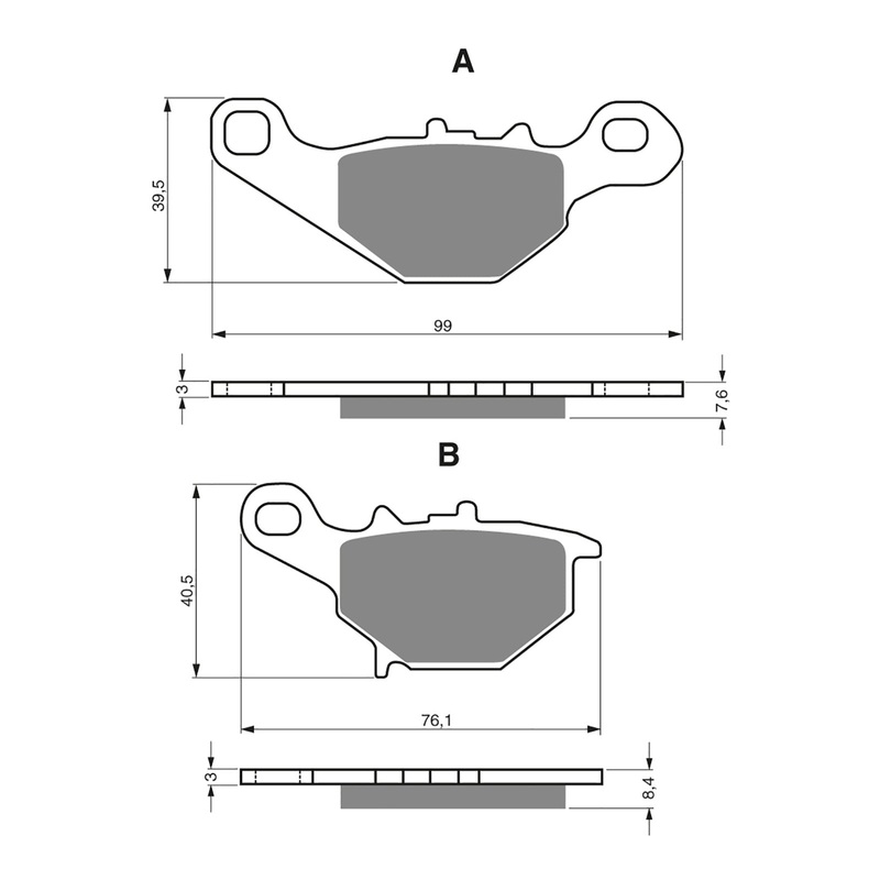 GOLDfren Brake Pads Off-Road Racing GF109 – K5 ( PR243 )