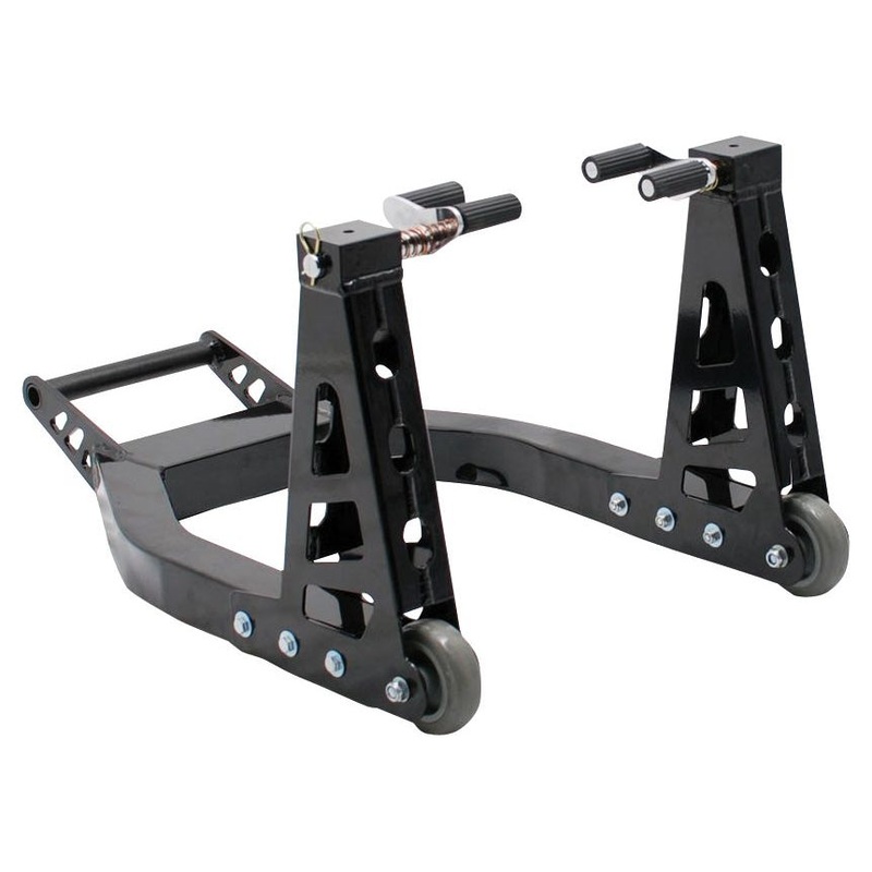 BikeTek Aluminium Box Section Front Paddock Stand Black