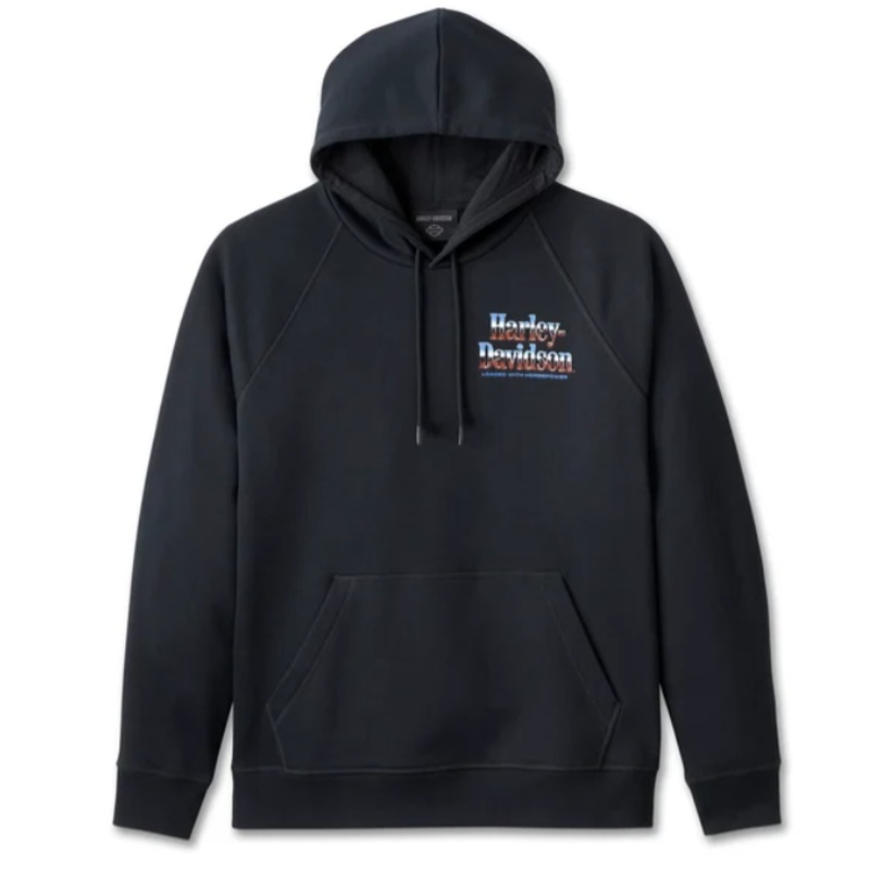 Genuine Harley-Davidson Loaded with Horsepower Raglan Hoodie – Harley Black 96105-25VM