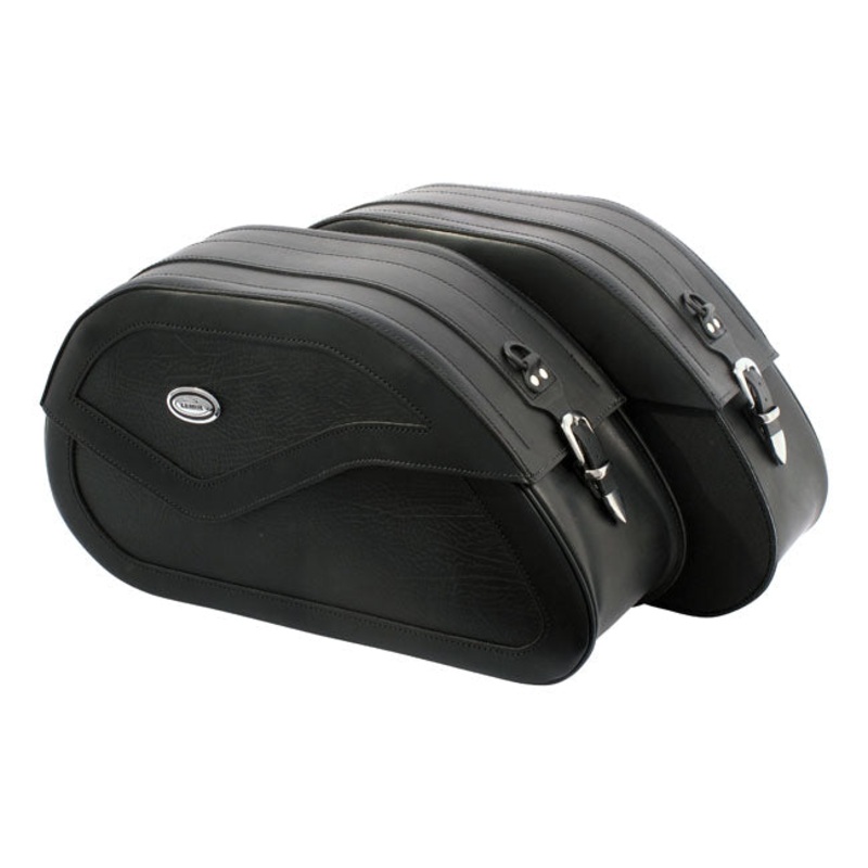 Ledrie Reinforced Rigid HDPE Leather Saddlebag Set