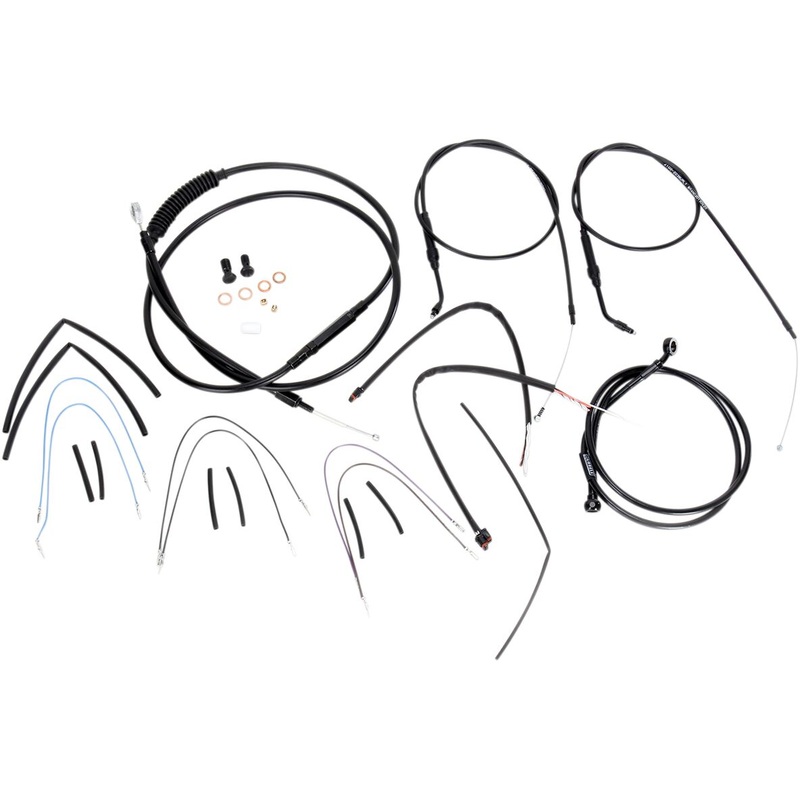 Cable Kit 16″ Black Vinyl Stainless Steel Handlebar W/O Abs