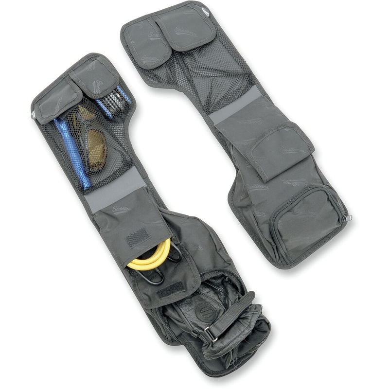 Saddlemen Saddlebag Lid Organizer Set Black For Harley Davidson FLHR 1340 1994-1998