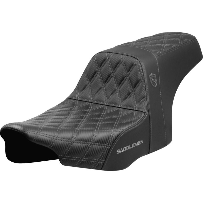 SDC Pro Series Performance Gripper Seat, Grey Stitch – 24+ Touring