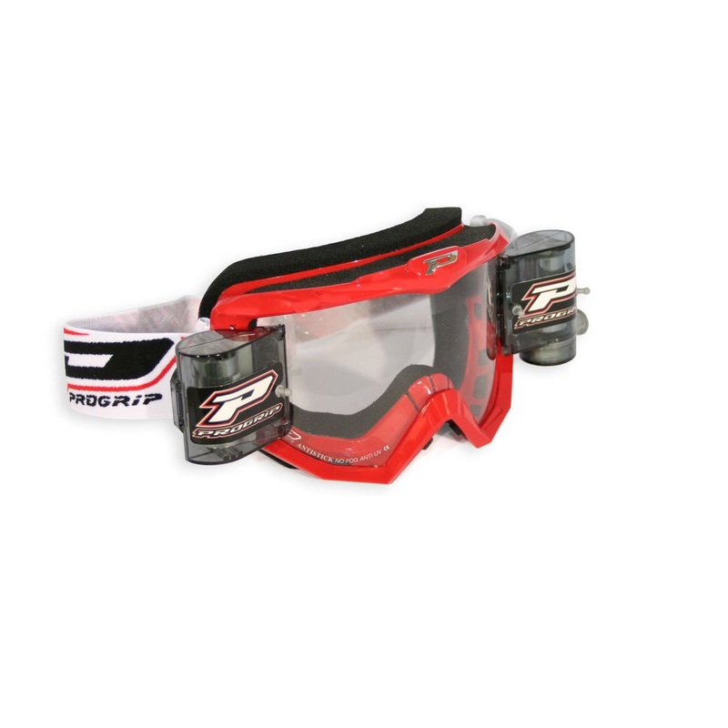 Pro Grip Goggles MX / Enduro With Roll Off Red 3208 Lens Clear