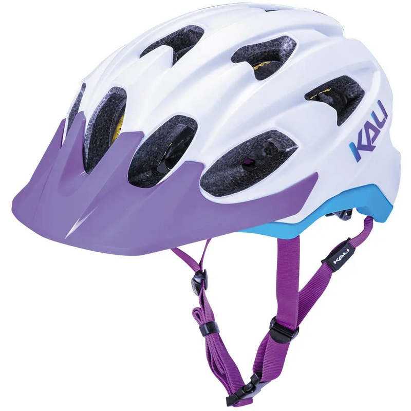 Kali Pace Solid Cycle Helmet Matt White / Blue /Purple