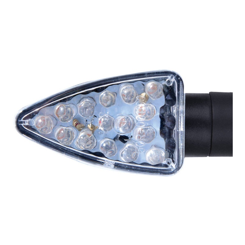 Oxford Arrow Indicator Short Stem Clear Lens – Black