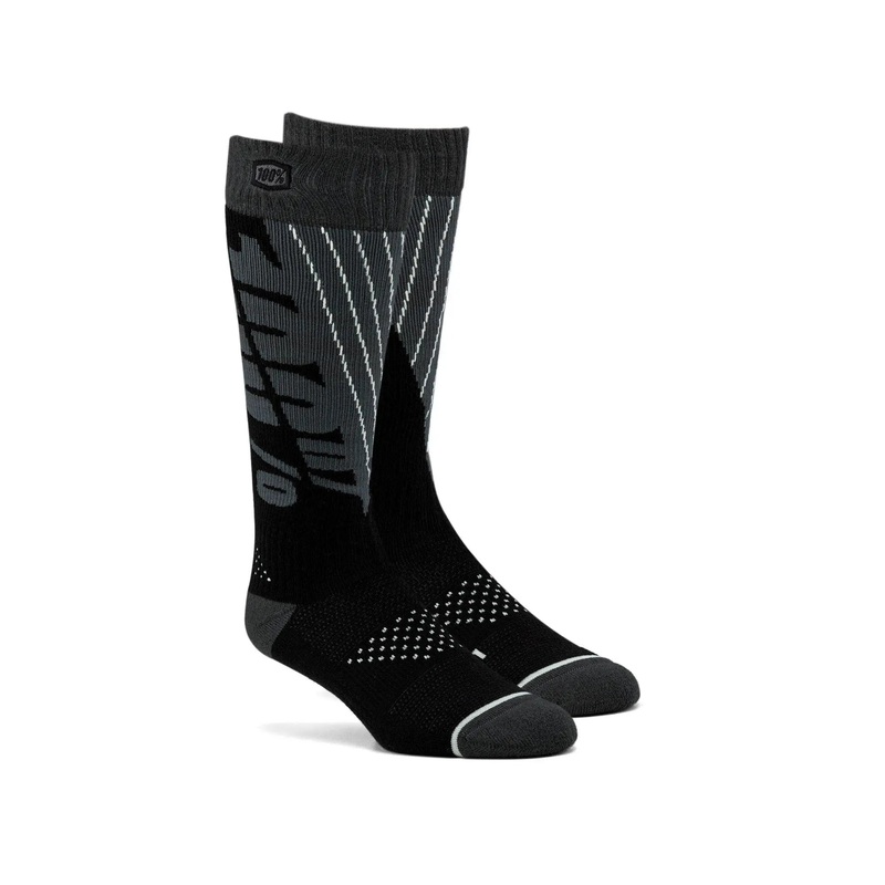 100% Torque Comfort Moto Socks Black / Steel Grey