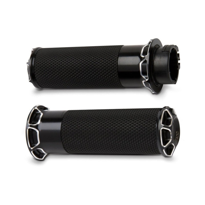 AN Fusion Bevelled Handgrips -Throttle Cables