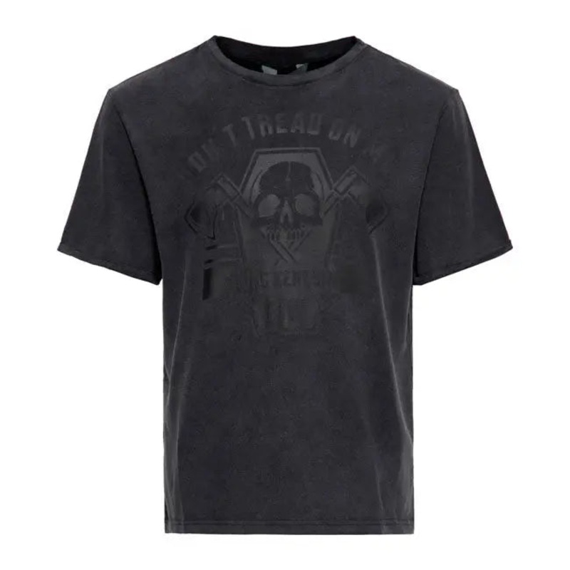 King Kerosin Don’t Tread On Me T-Shirt Oil Washed Black