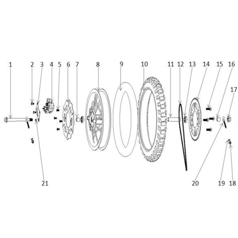 Rear Brake Caliper (mechanical) – 1000W Dirt Bike