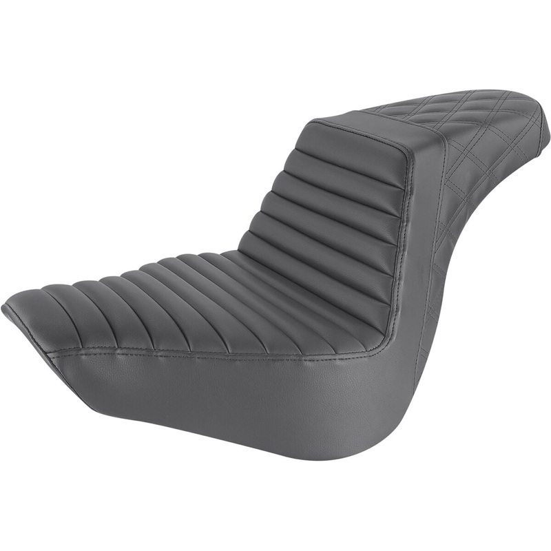 Step Up Front TR & Rear LS Seat, Black – 18+ Softail