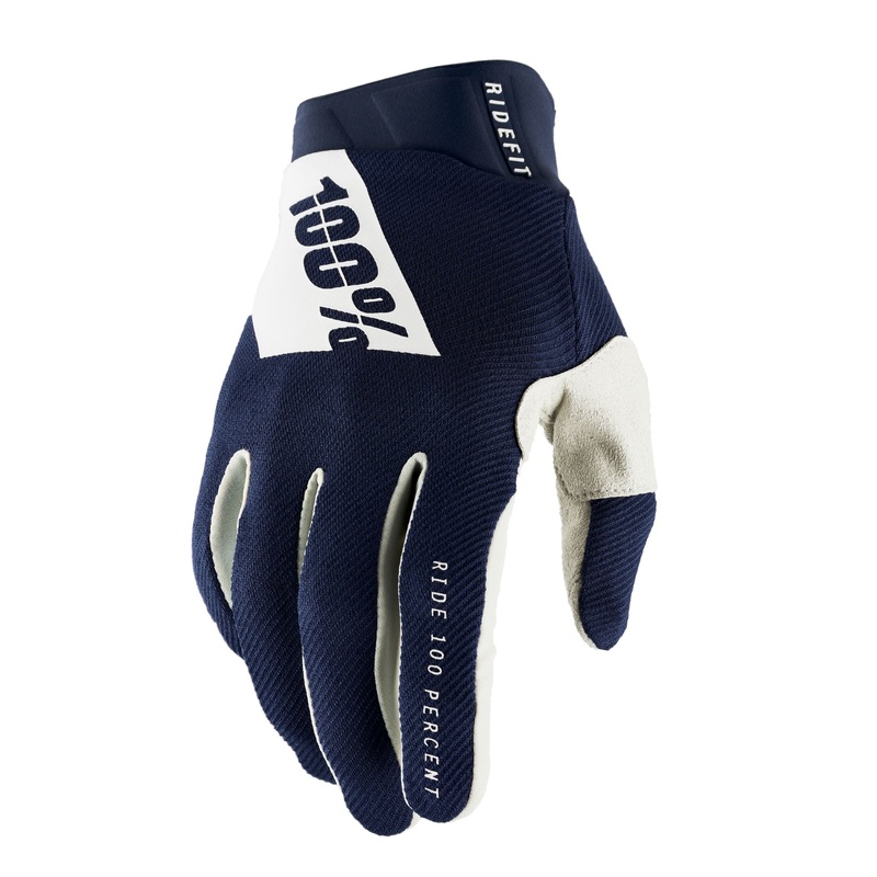 100% Ridefit Gloves Navy / White
