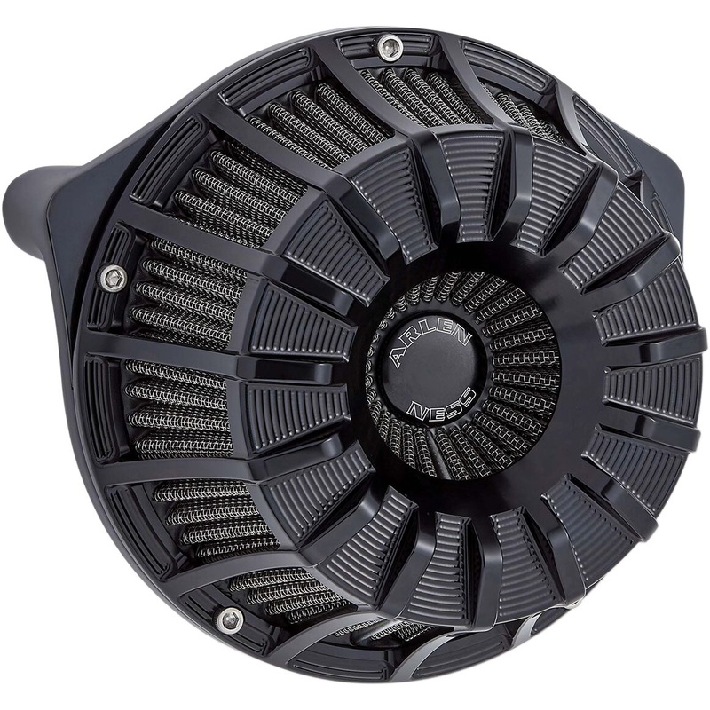 15-Spoke Inverted Series Air Cleaner, Black – 00-17 Twin Cam