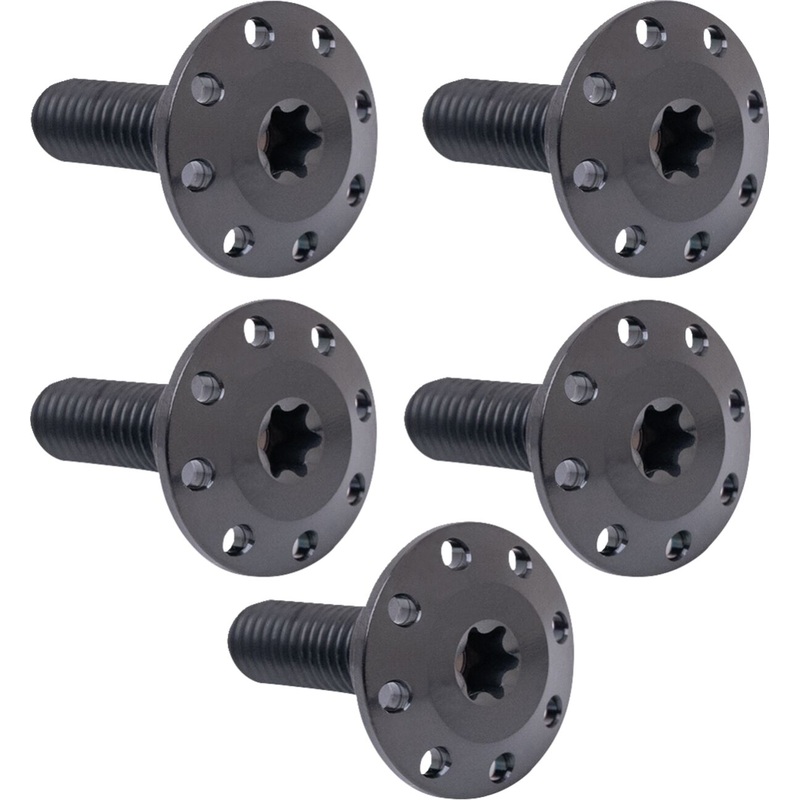 Titanium Floating Rotor Bolts, Black – 14-23 Touring