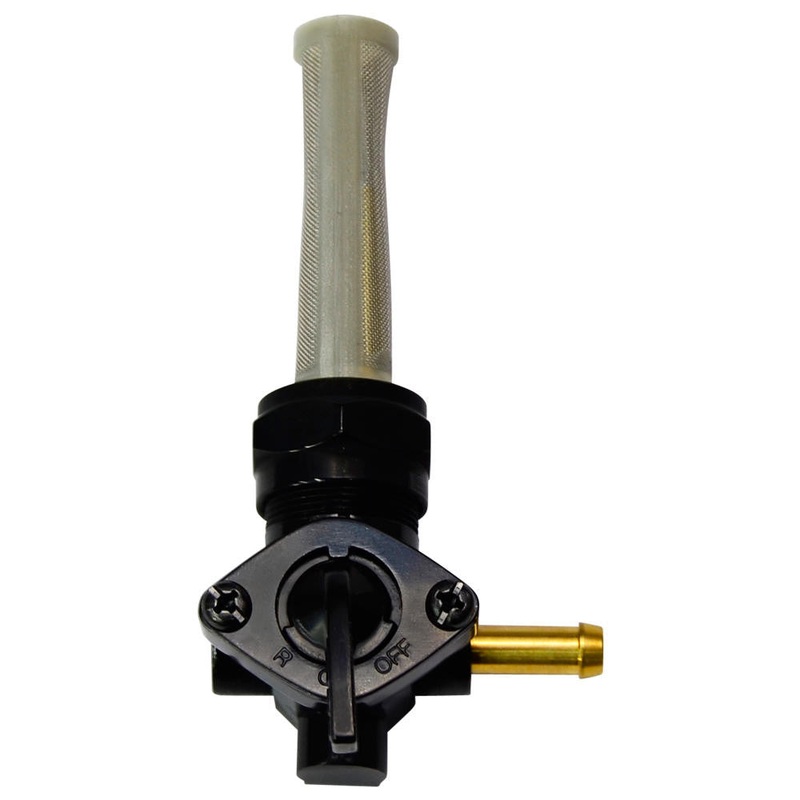 22mm Petcock – 90 Degree Outlet (Right Facing) – Black