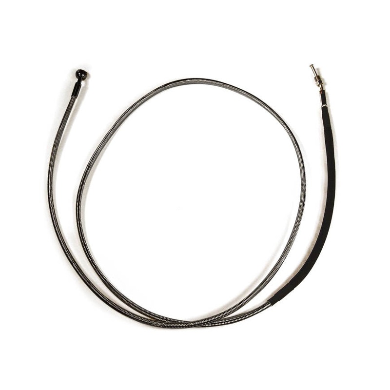 76in. Hydraulic Clutch Line with 10mm x 35 Degree Banjo – Black Pearl. Fits Touring & Softail 2017up Models with the Original H-D Hydraulic Clutch.
