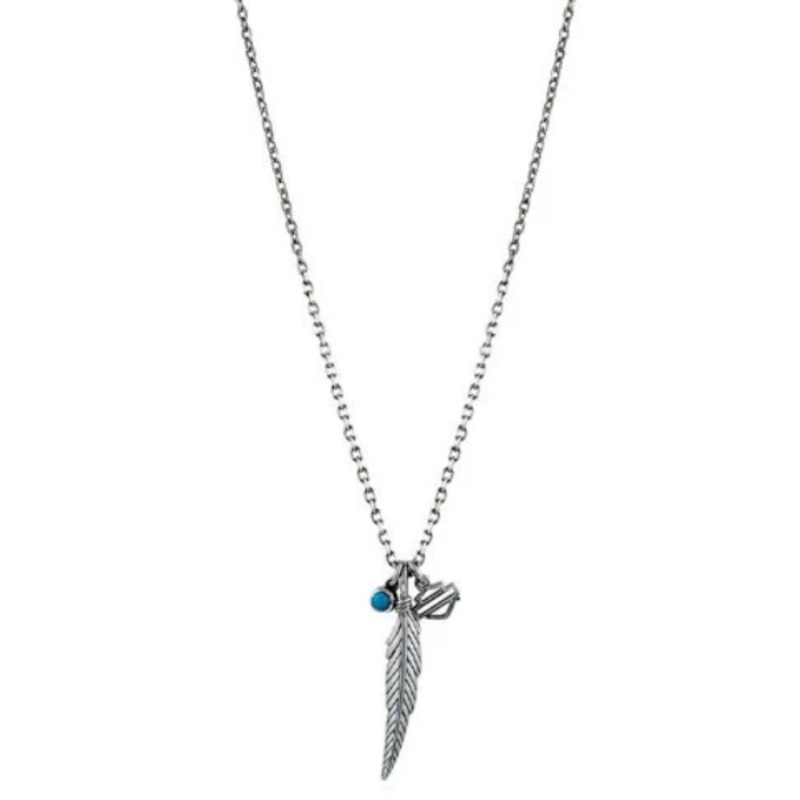 Harley-Davidson women’s Boho Feather Necklace HDN0343