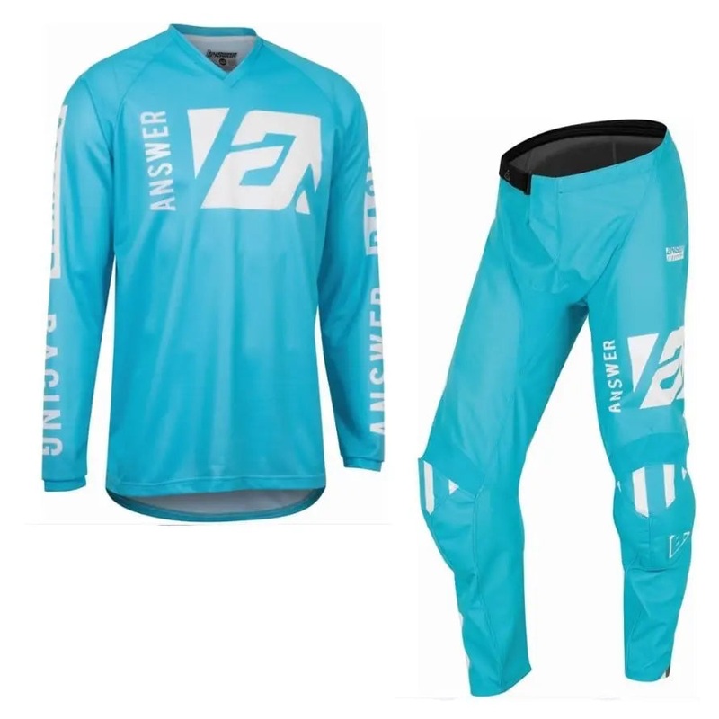 Answer Racing Syncron Merge Motocross Pant & Jersey Kit Astana / White