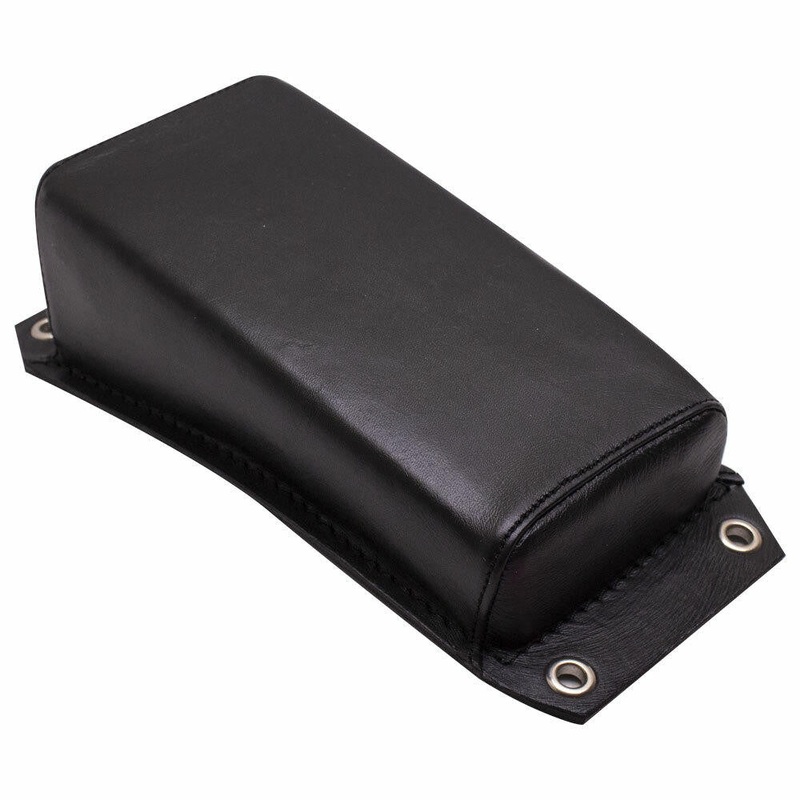 Bates Style Pillion Pad – Black Leather – Smooth
