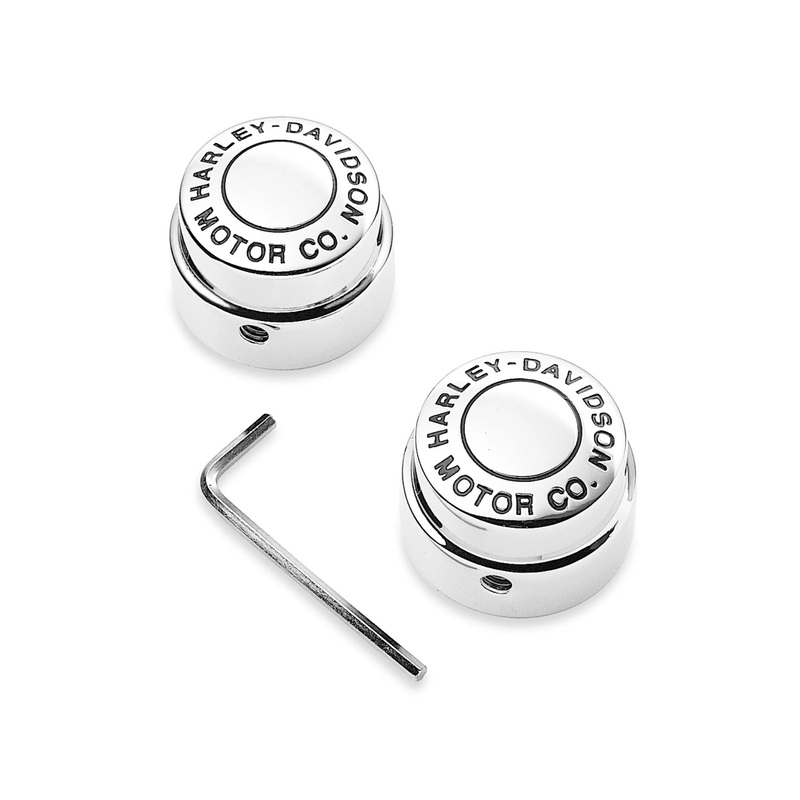 Harley Davidson 44148-07A Harley-Davidson Motor Co. Front Axle Nut Covers AXLE COVER, H-DMC