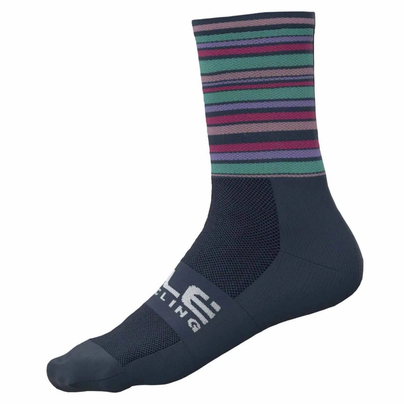 Ale Clothing Flash Q-Skin 16 CM Cycle Socks Blue