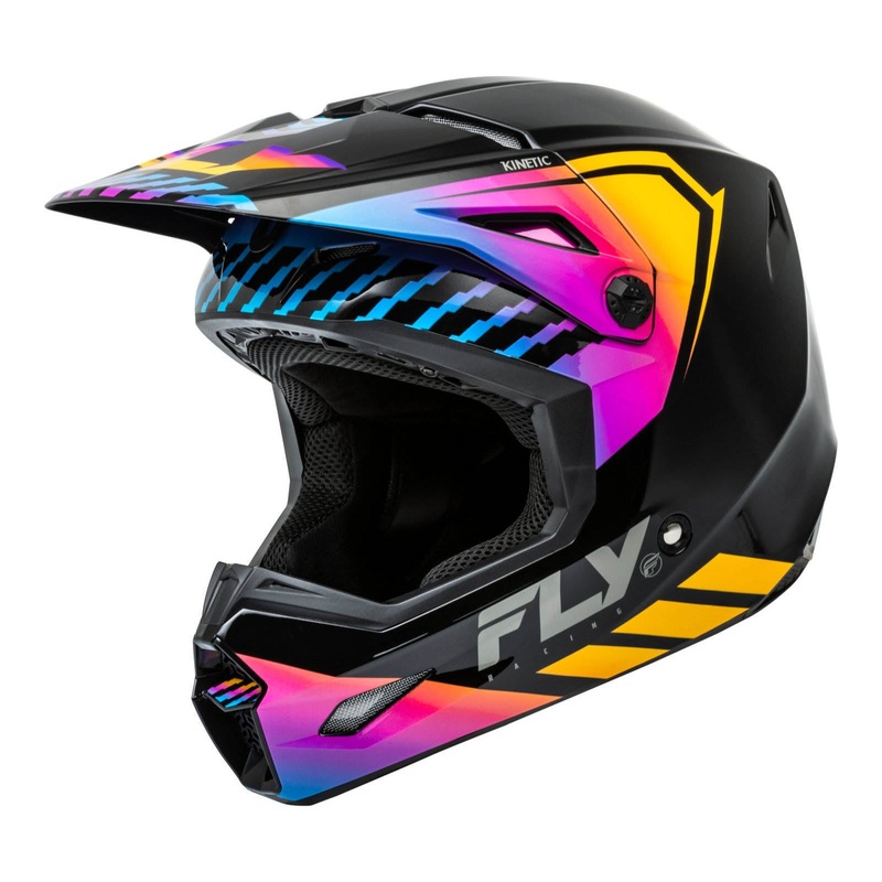 FLY Racing Kinetic Menace Helmet – Black / Sunrise