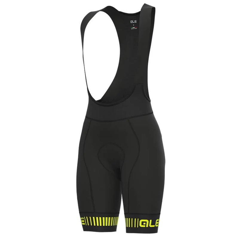 Ale Clothing Strada PR-R Ladies Cycle Bib Shorts Black / Yellow