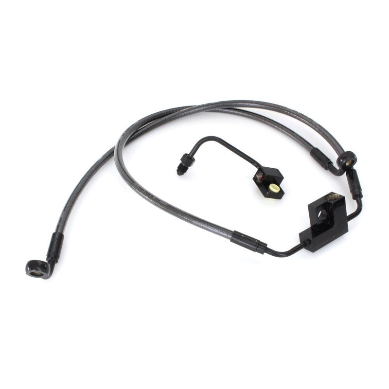 MS +2in. Lower Front Brake Line – Black Pearl. Fits Dyna