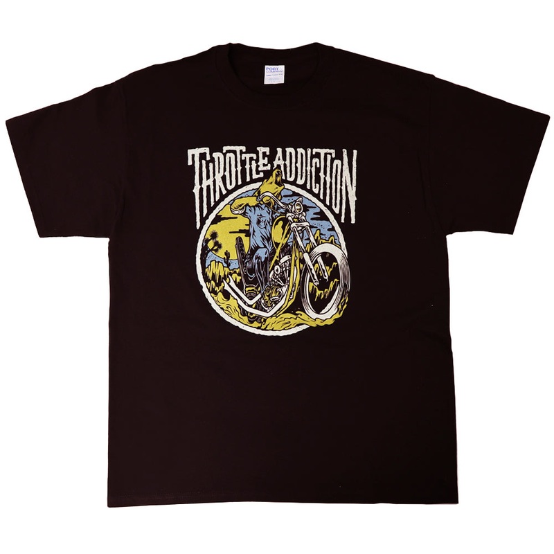 Throttle Addiction Howling Wolf T-shirt