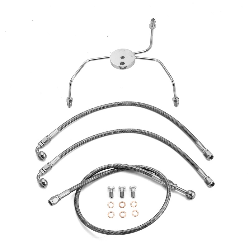 1999-2007 Harley Touring Non-ABS Models Extended Length without ABS Hydraulic Front Brake Line Kit (for 16″-18″ Handlebar)