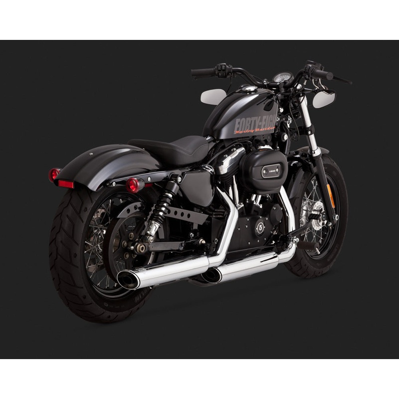 Harley Davidson Sportster Exhaust ECE Vance & Hines 16856 Twin slash slip on