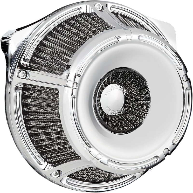 Slot Track Inverted Series Air Cleaner, Chrome – 00-17 Twin Cam