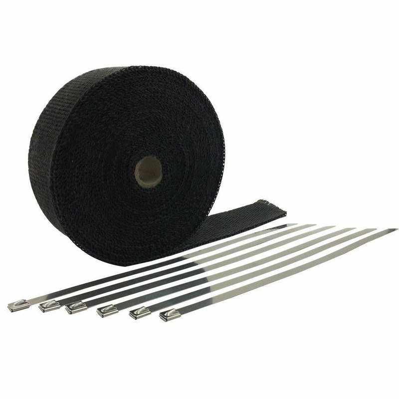 2″ Exhaust Header Heat Wrap – Black – 50FT