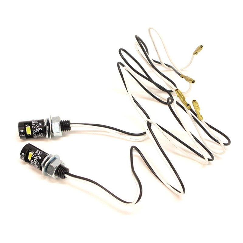 WHITES NUMBER PLATE LED BOLT LIGHT 17×12 BLK (Pair)