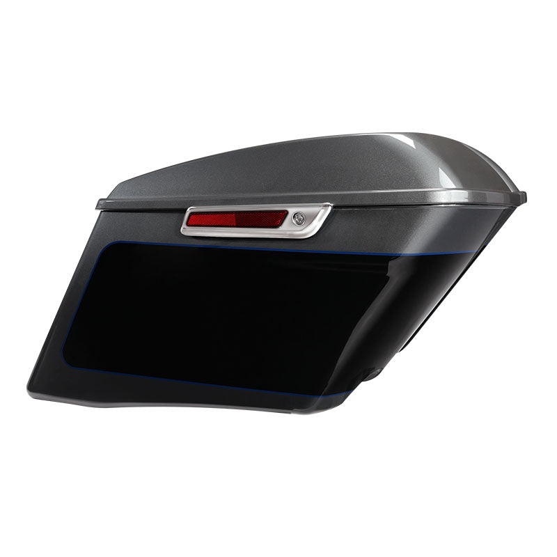 HR3 Gauntlet Gray Metallic / Vivid Black  CVO Stretched Saddlebags For 14-23 Harley Touring