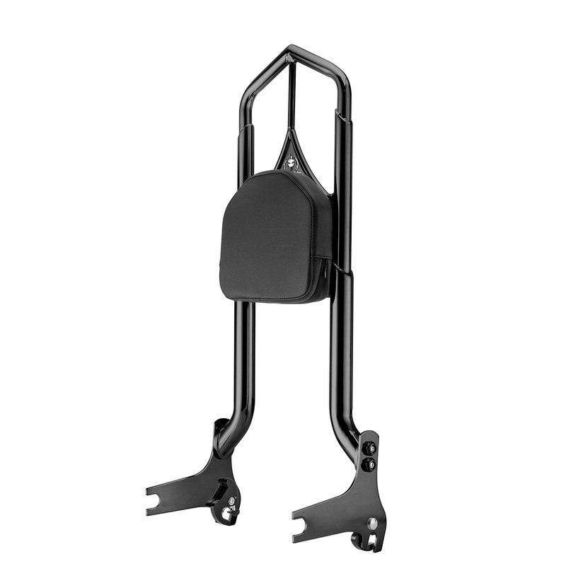 1997-2008 Harley Touring Road King Electra Glide Gloss Black Throne Passenger Sissy Bar Backrest