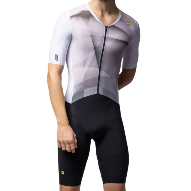 Ale Clothing Watt 3.6 R-EV1 Short Sleeves Cycle Skinsuit White
