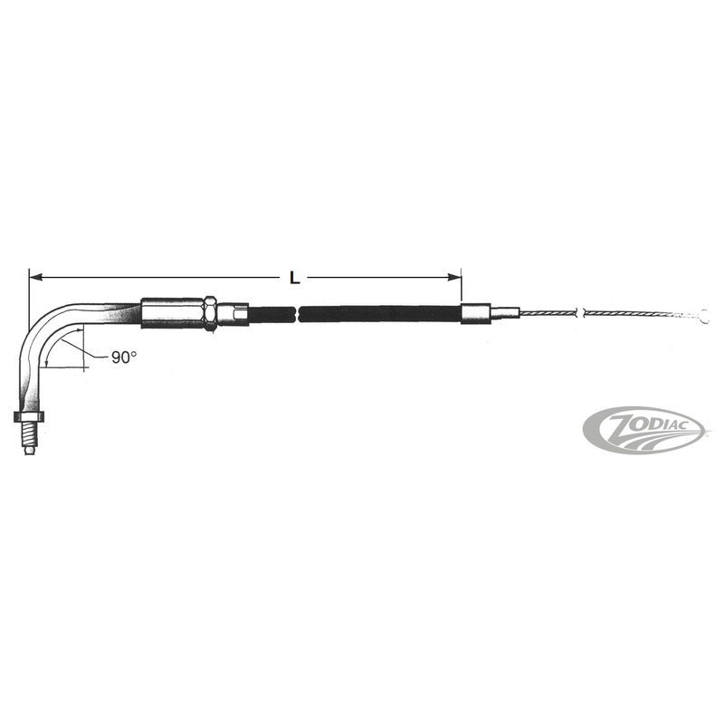 Throttle Cable 1971-1980 Big Twin & 1970-1980 Sportster