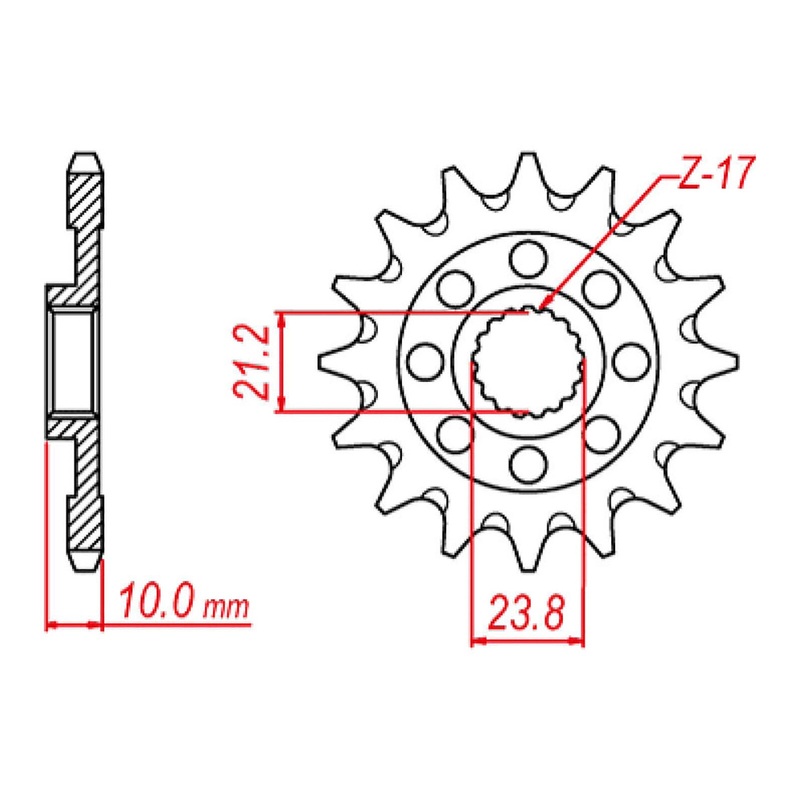MTX 1443 Steel Front Sprocket #520 (10-28H)