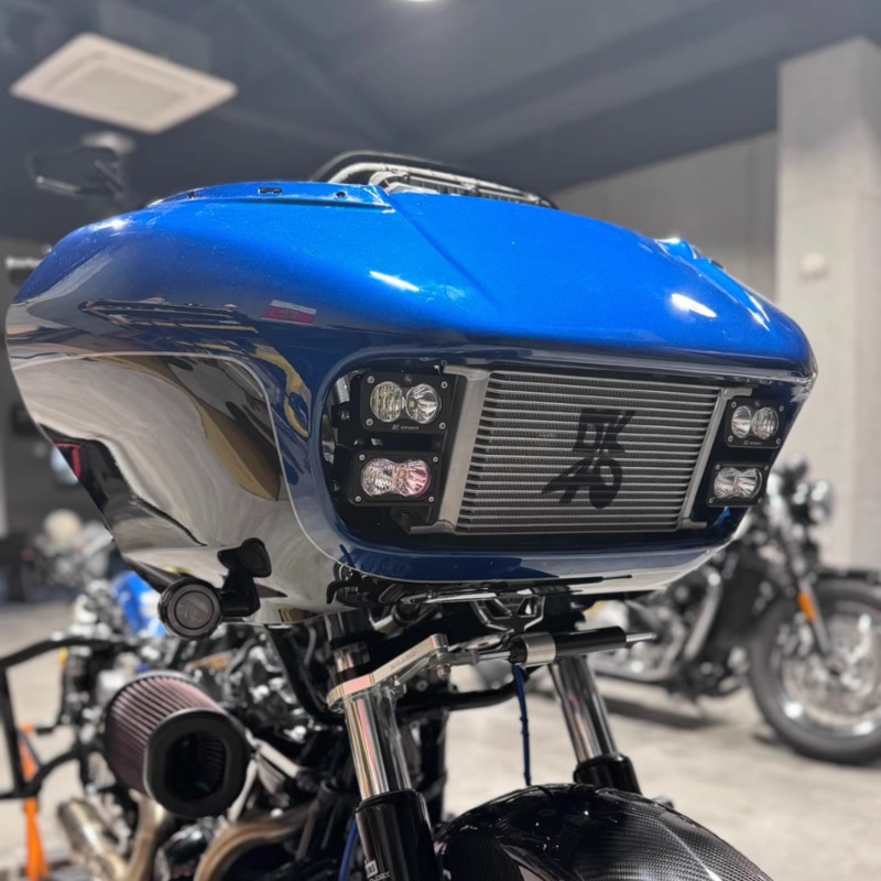 Oversized Oil Cooler  Harley Road Glide w/ Baja S2 Compatibility