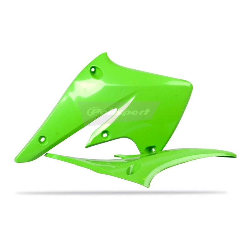 Polisport Radiator Scoops Kawasaki KX250F (’04-’05) – Green