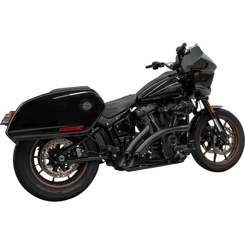 Sweeper Radius Exhaust System, Black – 18-24 Softail