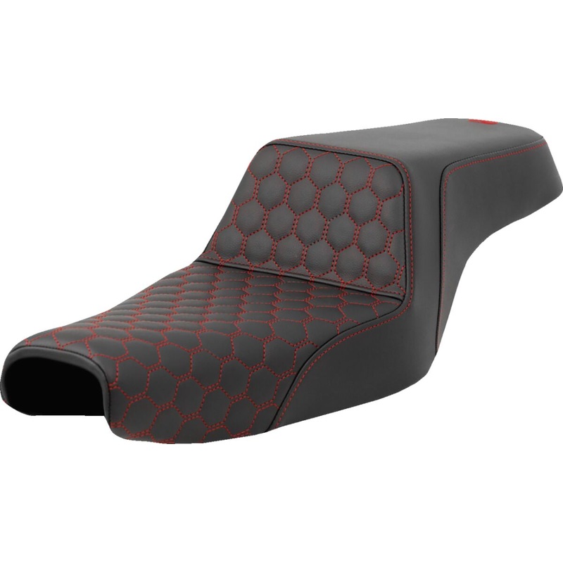 Step Up HC Seat, Red Stitch – 04-22 Sportster (Forty-Eight and 12L Tank)