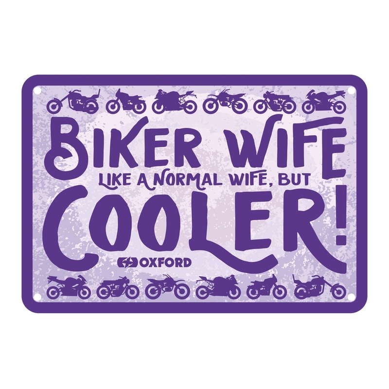 Oxford Garage Metal Sign: “Biker Wife Cooler”