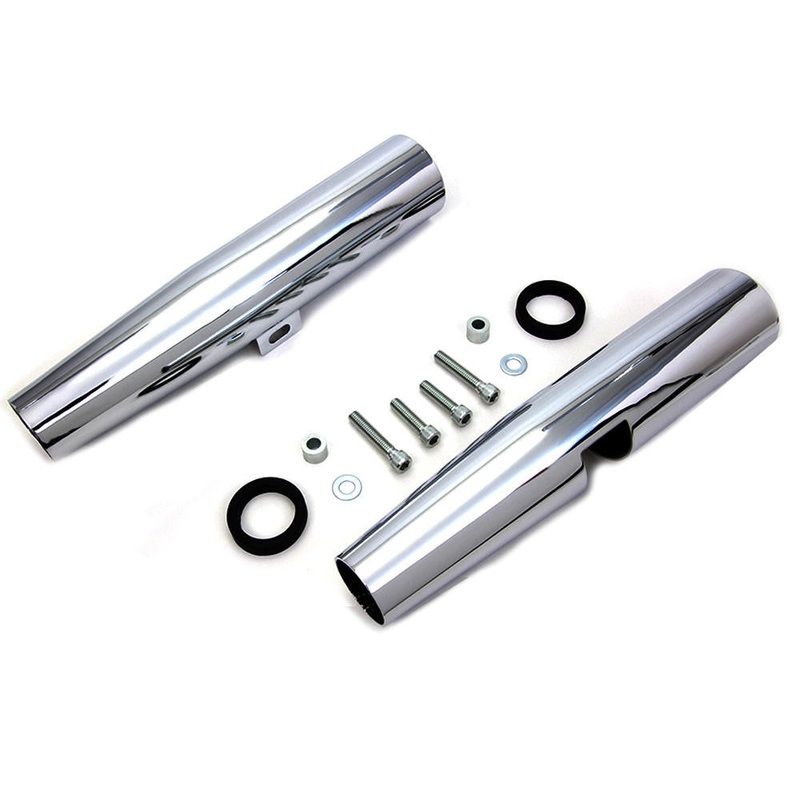 39mm Sportster Fork Shrouds – Chrome – 2004 and Up