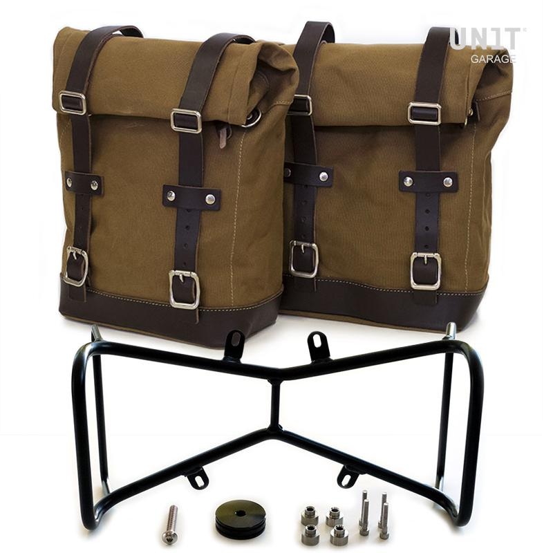 Unit Garage R9T Series Two Canvas Panniers & Double Symmetrical Luggage Rack