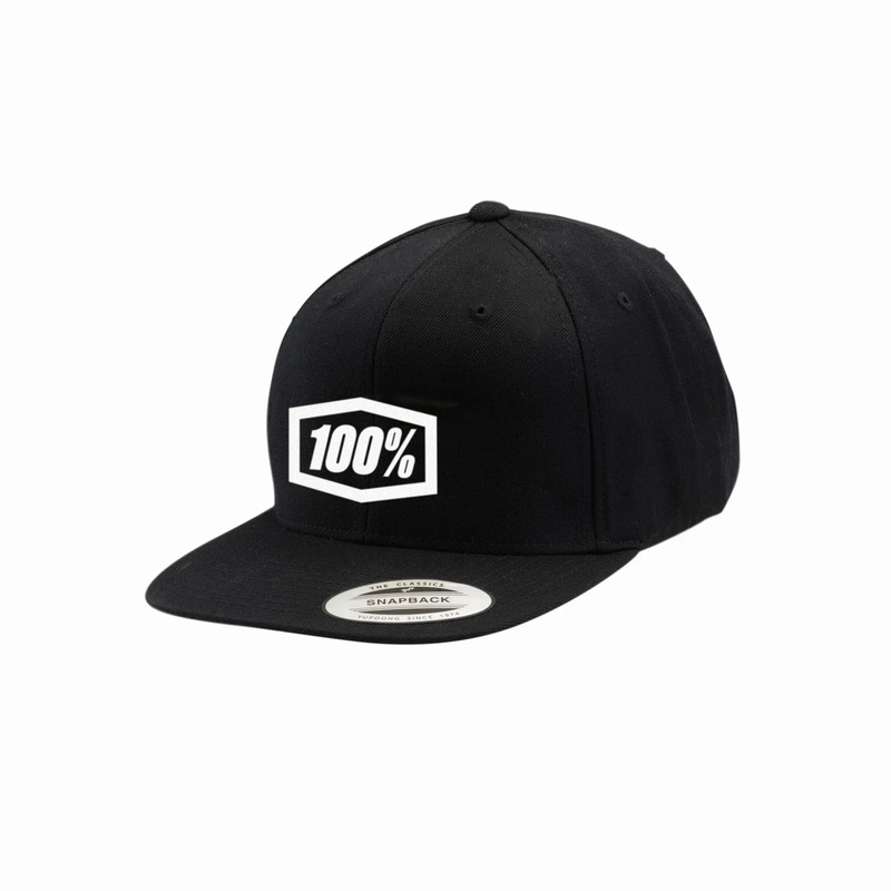 100% Classic Snapback Youth Hat Black