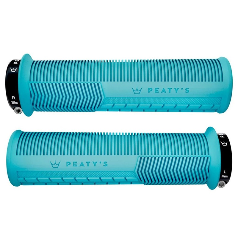 Peaty’s Mushroom Thick Lock-On Grips – Turquoise