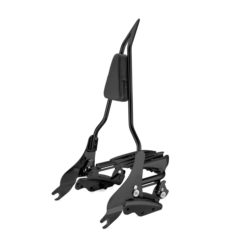 2009-2013 Harley Touring 0.63″ Tiny Tube Passenger Backrest Sissy Bar&Docking Hardware Kit