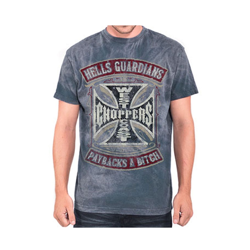 West Coast Choppers Hells Guardians Vintage T-Shirt Blue